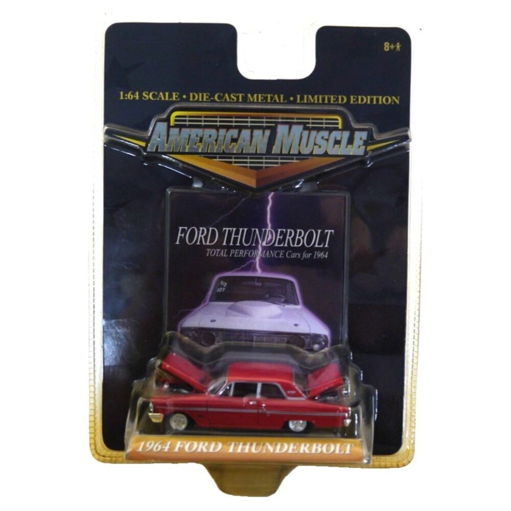 RACING CHAMPIONS American Muscle red 1964 Ford Thunderbolt die cast car NEW 2001